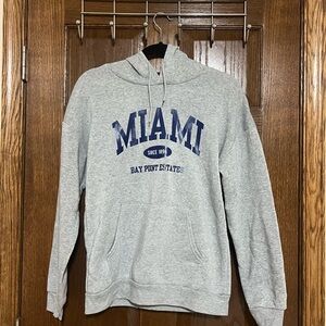 SHEIN Gray Miami Bay Point Hoodie